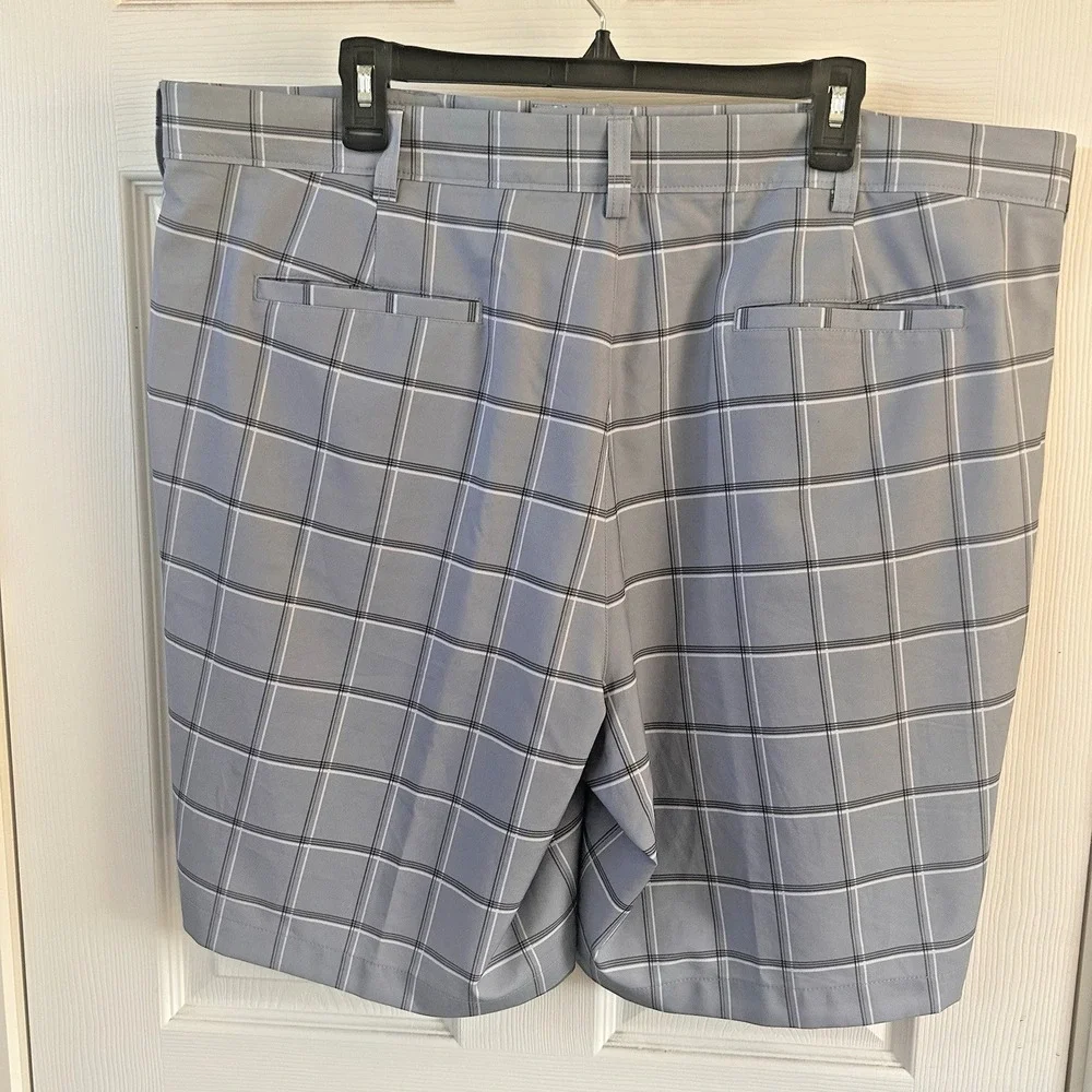 Golf Shorts PGA Tour Men's Size 42 Golf Shorts Gray Plaid Exc Cond‎ BxOO